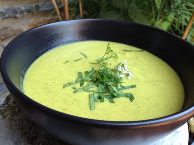 Soupe froide Curry, Courgettes, Coco